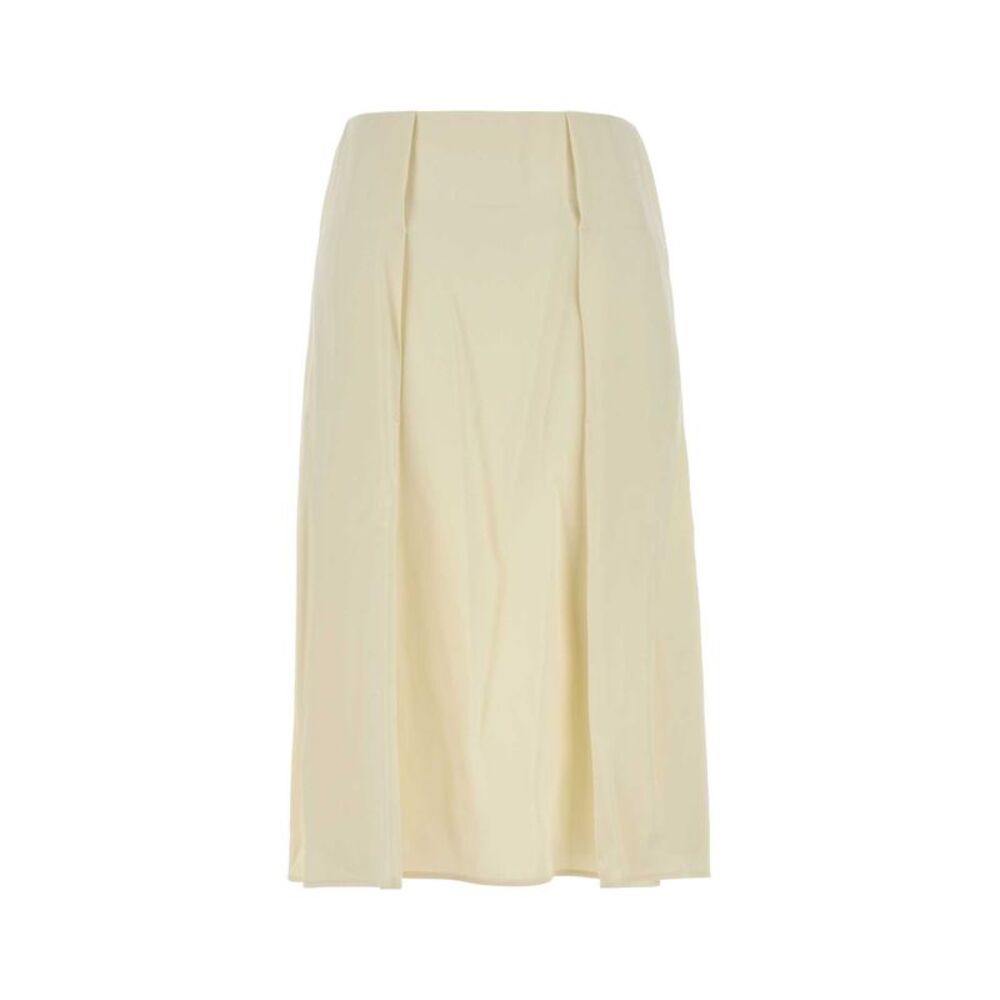 Jil Sander Women Cream Satin Skirt